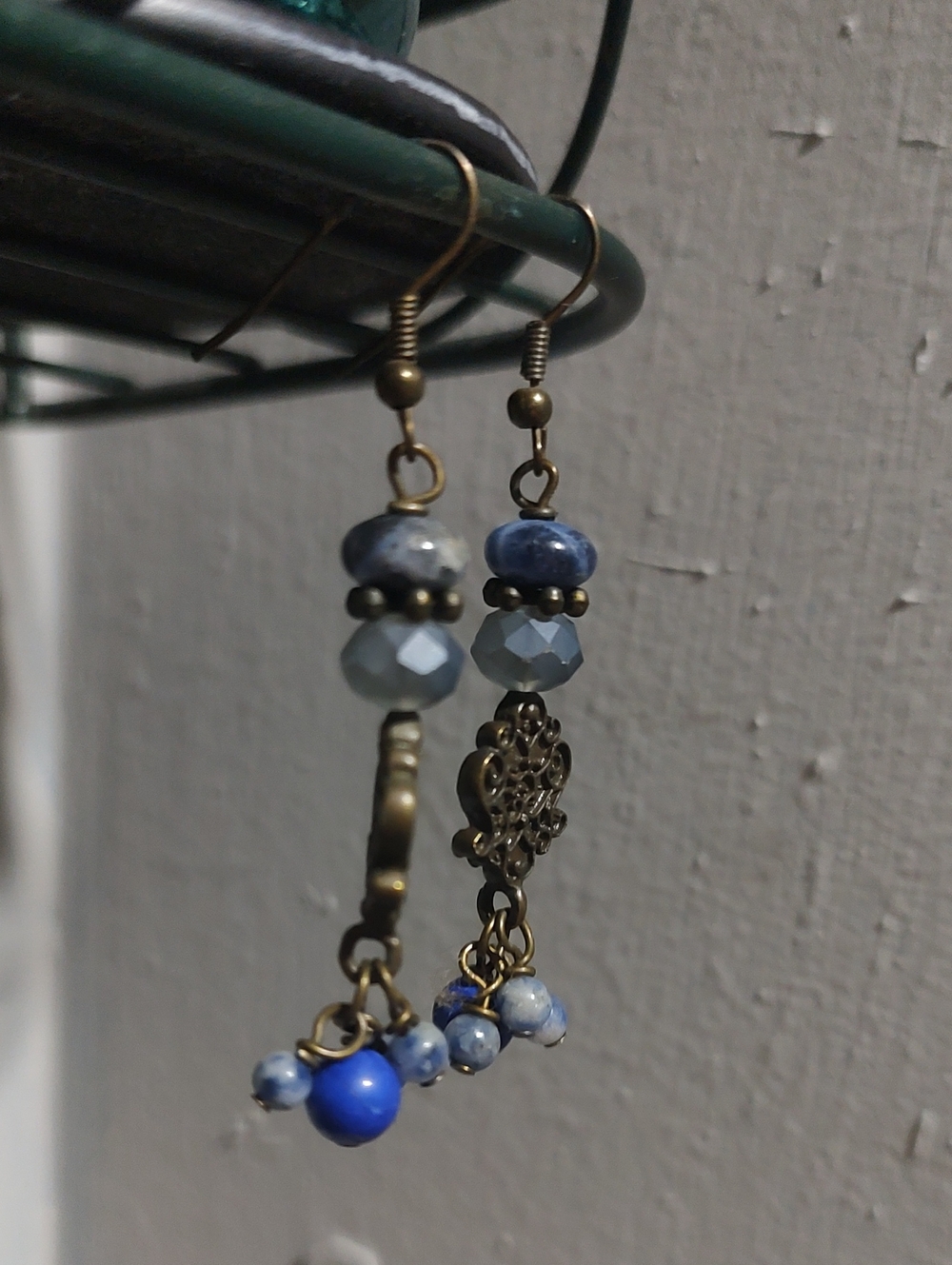 Lightweight Blue And Brass Dangle